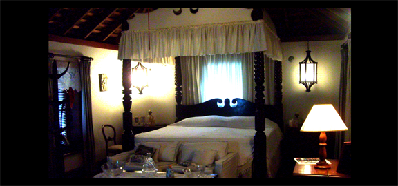 Master bedroom at the Johnny Cash house in Jamaica. (staff photo)